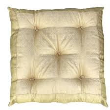 cream sari floor cushions 24x24