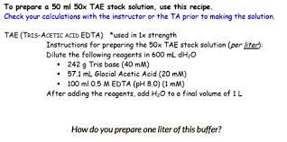prepare 50 ml 5x tae stock solution