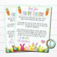 Take the bunny's inner ear and glue it onto the base of your child's. Letter From The Easter Bunny Template Tidylady Printables