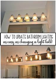 how to update bathroom lighting it s