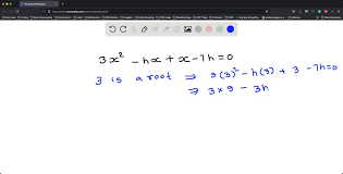 Quadratic Equation 3x2 Hx X