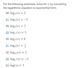 Solved For The Following Exercises
