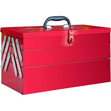 Tool Box With Trays And Metal Latch