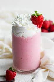easy strawberry milkshake food with