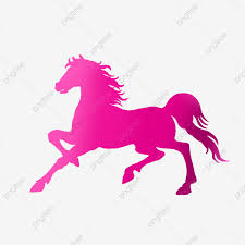 Warm Color Gradient Horse Running Chart Warm Red Horse