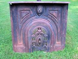 antique 1830 cast iron fireplace mantel