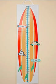 Amazon Com Surfboard Growth Chart With Reusable Height