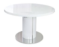 Round tables are perfect for corners and other tight spaces. Merlin White Gloss Round Extendable Kitchen Dining Table