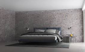 bedroom interior design and brick wall
