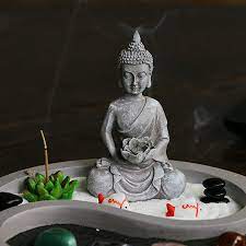 Zen Rake Buddha Statue Healing Stones