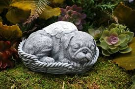 Angel Pug Statue Pet Memorial Dog