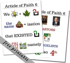 Article Of Faith Poster No 6 Activity Days 13 Articles
