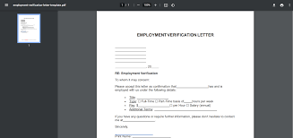 employment verification template