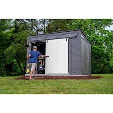 7 Ft D Plastic Shed With Barn Door