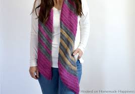 easy diagonal scarf crochet pattern