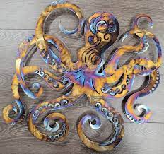 Octopus Stainless Steel Metal Wall Art