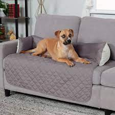 furhaven sofa buddy furniture cover pet bed gray mist large