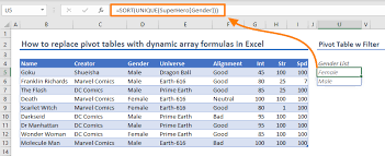 dynamic array formulas in excel