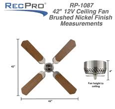 What does the ceiling fan fasten to in the roof of a motorhome? Rv Interior Rv Ceiling Fan 12v 42 Brushed Nickel Finish