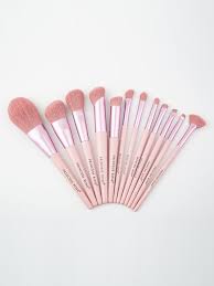 12pcs heart pink makeup brush set