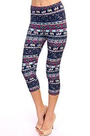 Viv Collection Print Brushed Ultra Soft Capri Cropped Leggings Regular And Plus Sizes Xs 2xl Listing 1