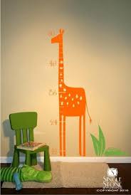 Nursery Giraffe Growth Chart Wall Decal