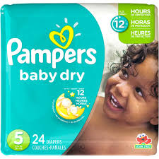 Pampers Baby Dry Diapers Size 5 27 Lb Disposable