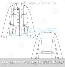 Fashion Sketches Outerwear Coat Jacket
