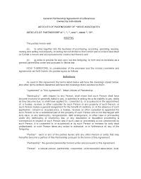 Printable Partnership Agreement Template Business Contract