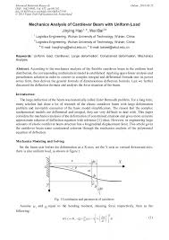 mechanics ysis of cantilever beam