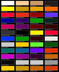 Paint Color Chart Car Paint Colors