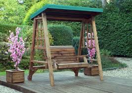 dorset wooden 2 seat garden swing green
