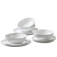 White Marble Dinnerware Set