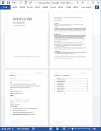 Training Plan Templates Ms Word 14 X Excel Spreadsheets