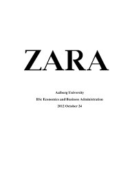 Case study Zara Marked by Teachers Zara  Fast FashionCase Study IEOR     Logistics    