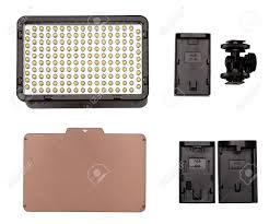 On Camera Led Video Light Kit Flat Lay Video Light Tungsten Stock Photo Picture And Royalty Free Image Image 61614684