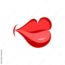 red smile womans lips drawing icon