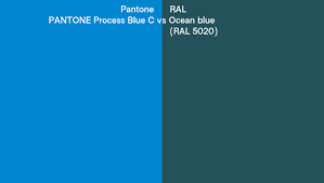 pantone process blue c vs ral ocean