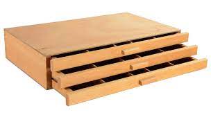 art supply organizer 3 drawer wooden