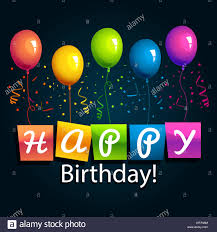 Colorful Happy Birthday Greeting Card Stock Photo 169573900 Alamy
