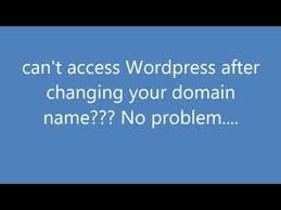 how to access wp admin after changing