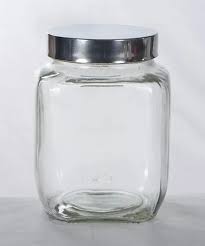 1000 Ml 1kg Square Glass Jar For