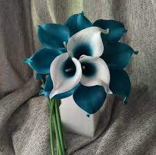 We did not find results for: Oasis Teal Wedding Flowers Teal Blue Calla Lily Bouquet Vanrina