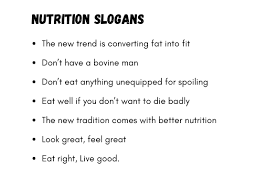 135 catchy nutrition slogans sayings