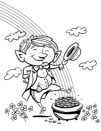 Leprechaun Coloring Pages St Pattys Day Coloring Pages