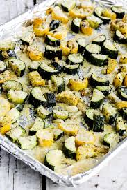 roasted summer squash with garlic and