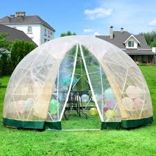 The unique igloo shape means that when you step out for a break from the steam, you're still sheltered by the terrace. Garden Igloo Dome Outdoor Gazebo Tent Summer House Patio Office Room Pvc Cover For Sale Online Ebay