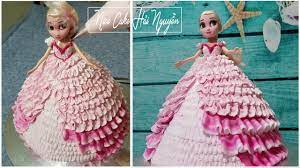 Bánh Sinh Nhật Búp Bê Elsa Đẹp Và Đơn Giản - Decorate Elsa Doll Cake -  YouTube