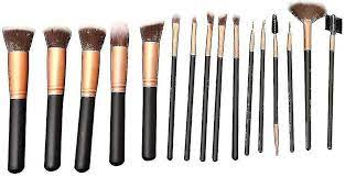 high end black gold makeup brush set