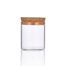 Glass Jar With Cork Lid 80ml Candle Jar